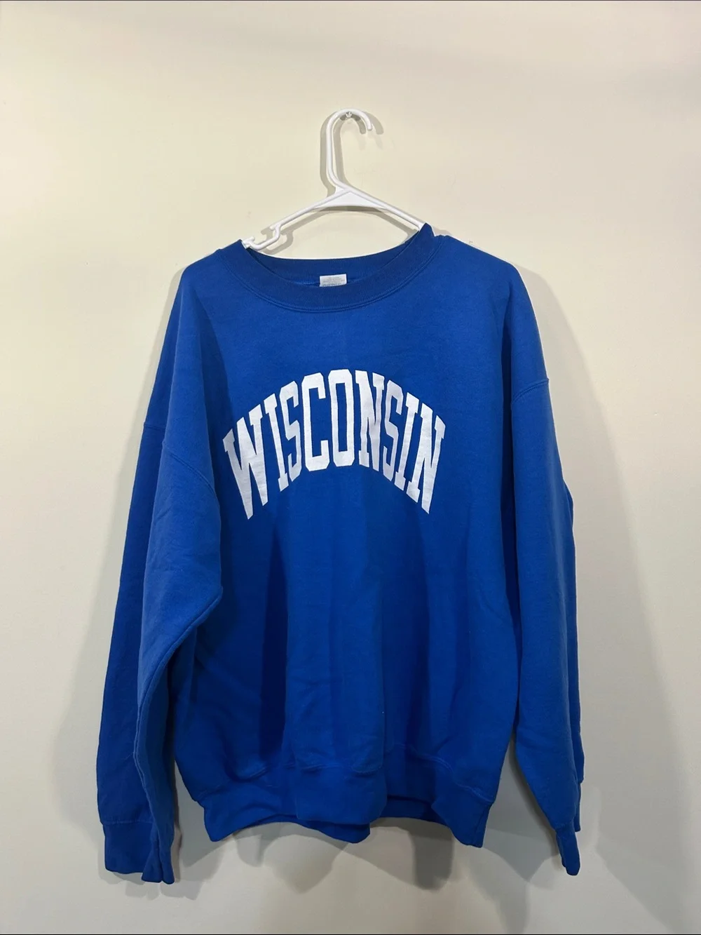 Hanes Royal Blue Wisconsin Crewneck Sweatshirt
